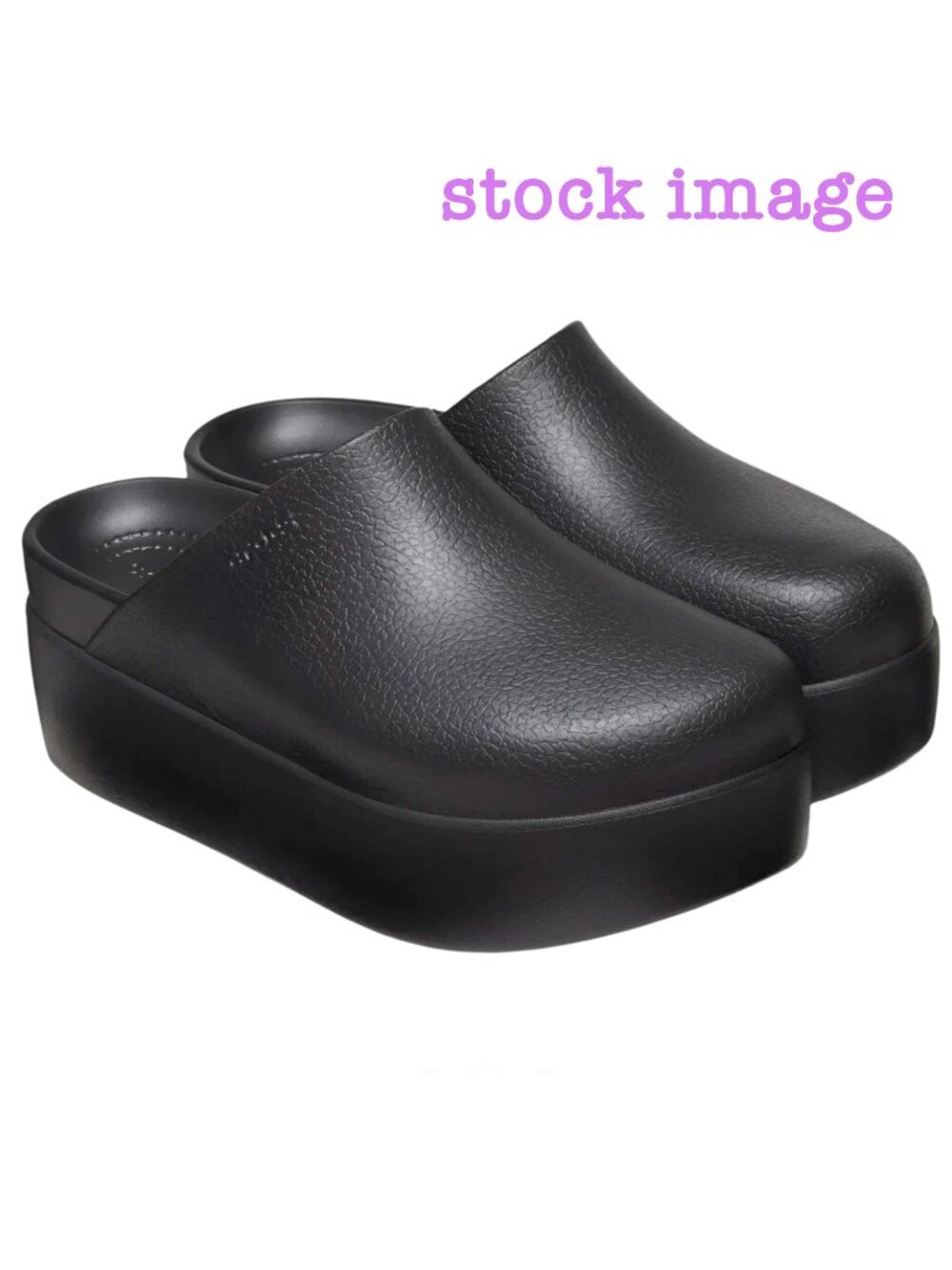 Crocs DYLAN Platform Clogs Faux Leather sz 9 - Picture 5 of 11